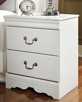 Bay Furniture Gallery - Ashley Furniture - Anarasia Bedroom - Two Drawer Night Stand / White - B129-92